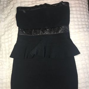 gorgeous black strapless dress by bebe
